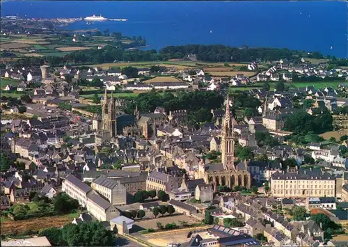 Ansichtskarte Saint-Pol-de-Léon Le centre ville - vue aérienne 2002