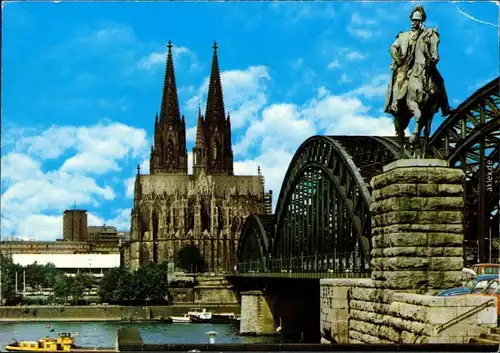 Ansichtskarte Köln Coellen | Cöln Kölner Dom und Hohenzollernbrücke 1981