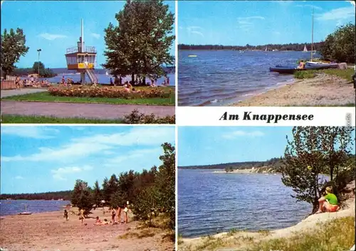 Ansichtskarte Groß Särchen-Lohsa Łaz Knappensee Badestrand g1984