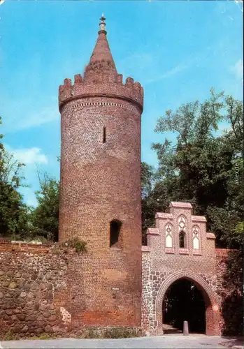 Ansichtskarte Neubrandenburg Fangelturm und Stadtmauer g1985