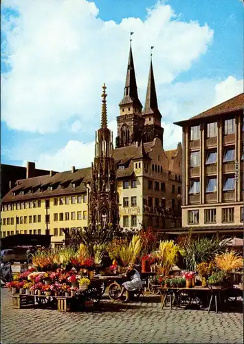 Ansichtskarte Nürnberg Schöner-Brunnen 1985