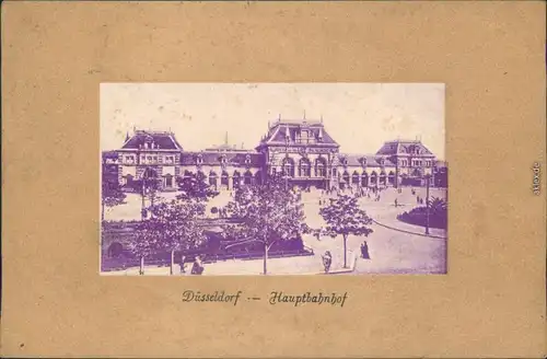 Ansichtskarte Düsseldorf Hauptbahnhof  Parcepartout 1909