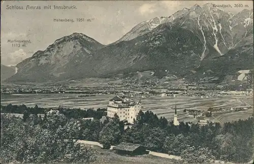 Ansichtskarte Amras-Innsbruck Blick auf Schloß Amrass 1911 