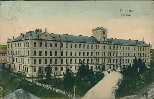 Ansichtskarte Turnau Turnov Partie an der Kaserne b Liberec Reichenberg  1907