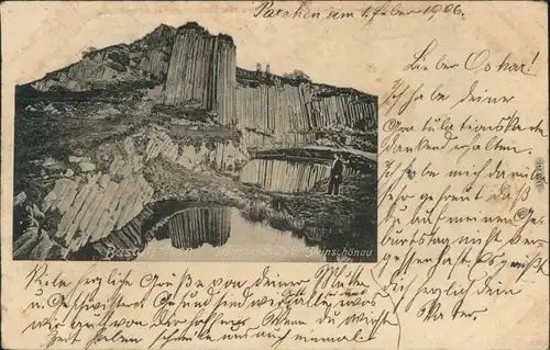 Steinschönau Kamenický Šenov Basaltfelsen b Leipa Liberec  1906
