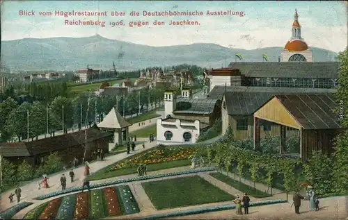 Reichenberg Liberec Hügelrestaurant - Deutschböhmische Ausstellung 1906 