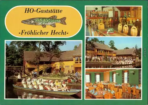 Lehde (Spreewald)-Lübbenau Lědy Lubnjow Gasthaus  1984