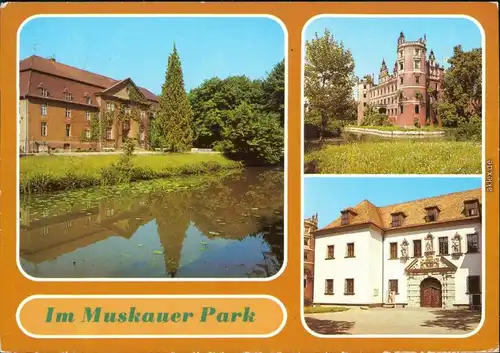 Ansichtskarte Bad Muskau Mužakow Moorbad, Schloßruine, Altes Schloß 1984