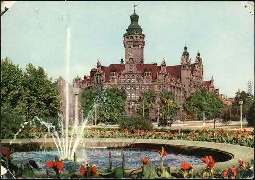 Ansichtskarte Leipzig Neues Rathaus 1962