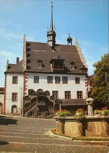 Ansichtskarte Pößneck Rathaus 1986