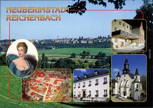 Reichenbach (Vogtland)  Ansicht, Porträt Neuberin, Stadtmodell,  1987