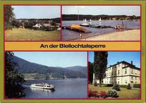 Ansichtskarte Saalburg-Ebersdorf (Saale) Bleilochtalsperre 1987