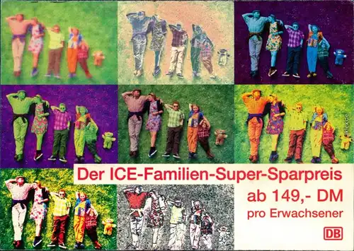 Ansichtskarte  Der ICE-Familien-Super-Sparpreis ab 149 DM pro Erwachsener 1995