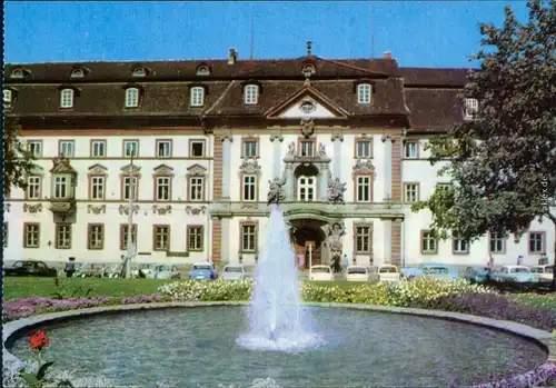 Ansichtskarte Altstadt-Erfurt Platz der DSF mit Brunnen und Fontäne 1969