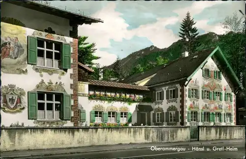 Ansichtskarte Oberammergau Hänsl u. Gretl-Heim 1957