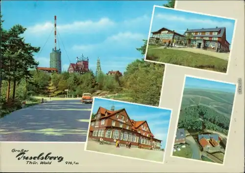 Ansichtskarte Brotterode Großer Inselberg / Inselsberg, Hotel, Luftbild 1967