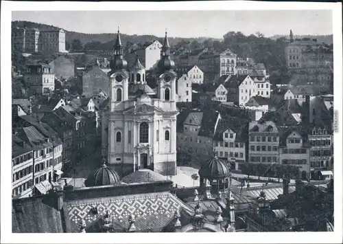 Ansichtskarte Karlsbad Karlovy Vary Stadtpfarrkirche 1960