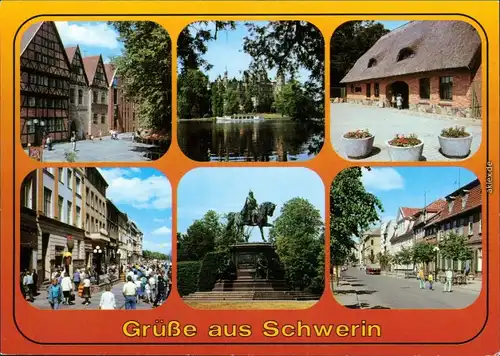 Schwerin Giebelhäuser am Schlachtermarkt, Schloß,  Zoologischen Garten,  995