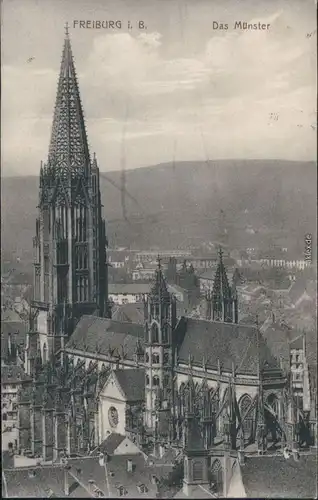 Ansichtskarte Freiburg im Breisgau Münster 1926