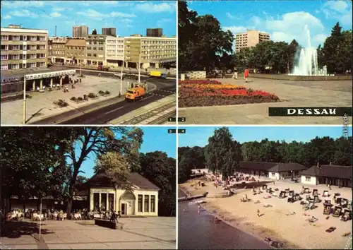Dessau Roßlau Wilhelm-Pieck-Straße Teehäuschen  Stadtpark, Strandbad Adria g1977