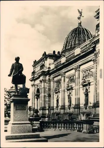 Ansichtskarte Innere Altstadt-Dresden Brühlsche Terrasse / Terassenufer 1966