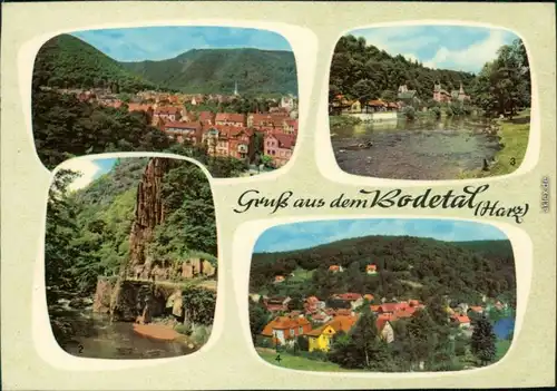 Altenbrak Panorama-Ansichten: Bodetal Harz, Treseburg, Altenbrak 1966