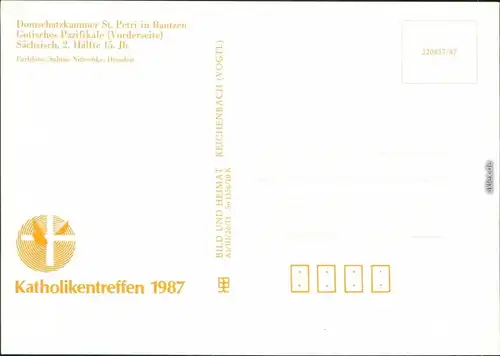 Bautzen Budyšin Dom St. Petrikirche: Domschatzkammer - Gotisches Pazifikale 1987