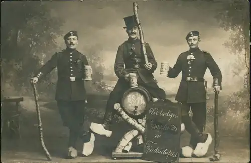 Friedrichsfeld-Voerde (Niederrhein) Menschen / Soziales Leben   Soldaten  1908