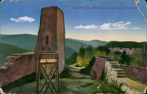 Ansichtskarte Grendelbruch Ruine Girbaden 1918