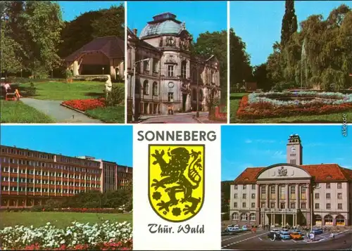 Sonneberg Stadtpark, Deutsches Spielzeugmuseum, Kreisratsgebäude, Rathaus 1974