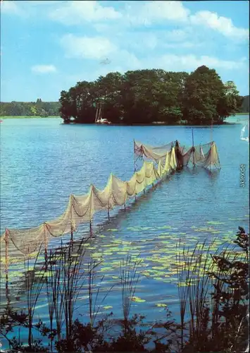 Ansichtskarte Spremberg Grodk Fischernetze am See g1982