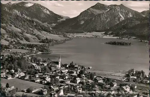 Ansichtskarte Schliersee Luftbild Jägerkapp, Brecherspitze 1957 