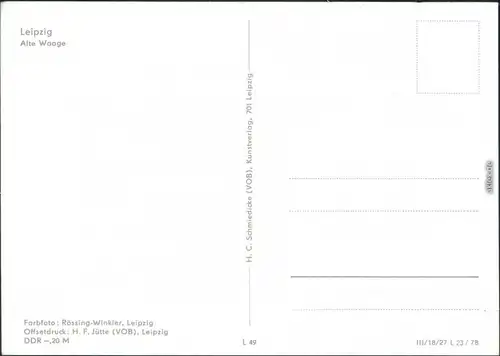 Ansichtskarte Leipzig Alte Waage 1978