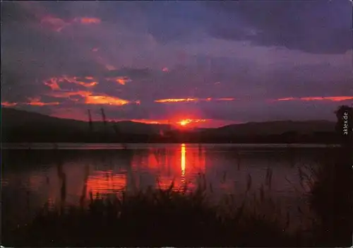 Ansichtskarte Lippen Lipno nad Vltavou Sonnenuntergang am Lipnostausee 1995