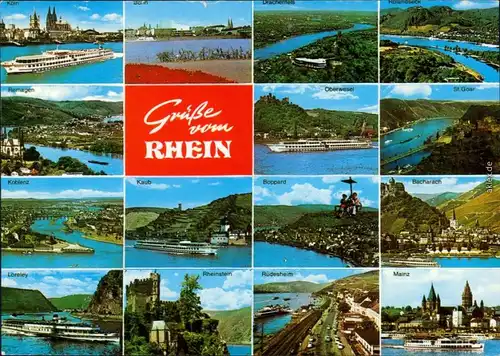 Ansichtskarte  Rheinschiffahrt Köln-Düsseldorf 1989