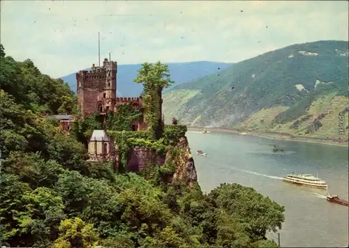 Ansichtskarte Bingen am Rhein Burg / Schloss Rheinstein 1960