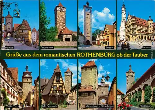 Rothenburg ob der Tauber Plönlein, Rödertor, Burgtor,   1990