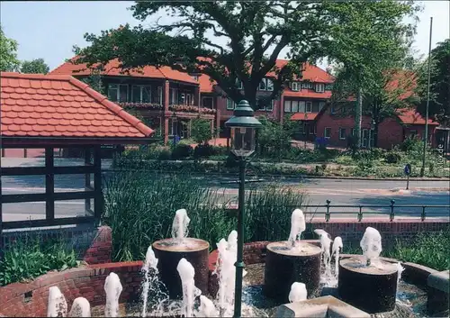 Ansichtskarte Rellingen Springbrunnen am Rathausplatz 1993