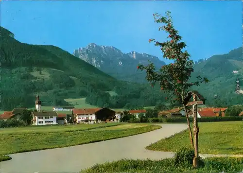 Ansichtskarte Rottau-Grassau Panorama-Ansicht mit Gedererwand 1987