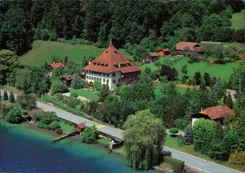 Ansichtskarte Merligen Luftbild von Gut Ralligen am Thunersee 1997