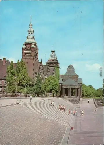 Ansichtskarte Stettin Szczecin Wały Chrobrego/Hakenterrasse 1975