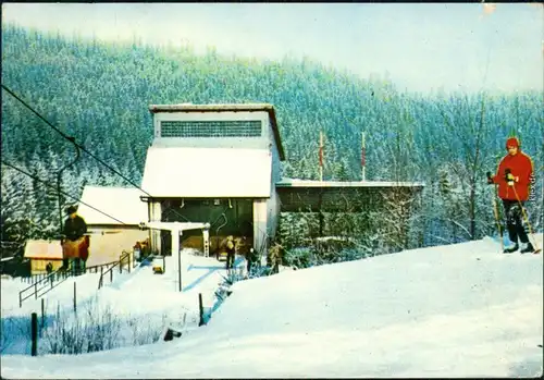 Ansichtskarte Krummhübel Karpacz Skilift 1974