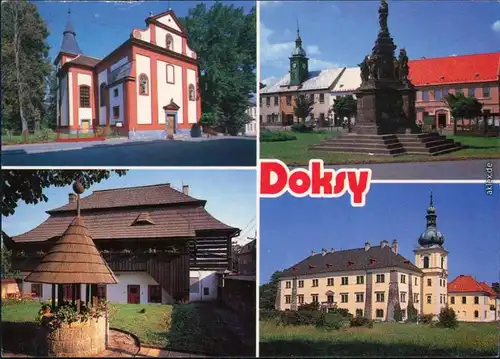 Ansichtskarte Hirschberg am See Doksy Kirche, Denkmal, Haus 1992