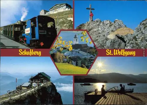 St. Wolfgang im Salzkammergut Schafberg Gipfel, Schafbergbahn, See 1993