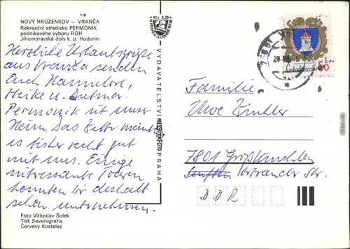 Ansichtskarte Nový Hrozenkov Hotel, Freibad, Gasthaus, Bungalow 1978