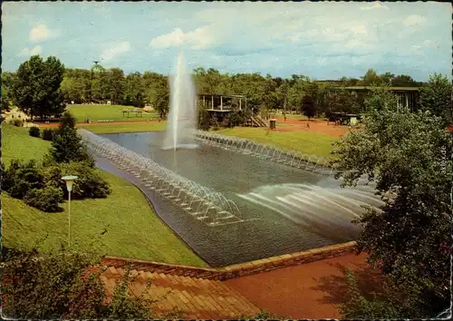 Stuttgart Bundes Gartenschau 1961 - Große Wasserspiele am Haupteingang 1961