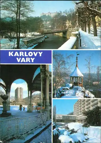 Ansichtskarte Karlsbad Karlovy Vary Sanatorium Sanssouci 1987