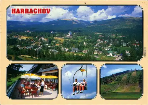 Harrachsdorf Harrachov Panorama-Ansicht mit Sessellift, Gasthof   1997