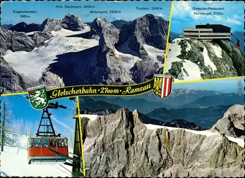 Ramsau am Dachstein Gosaugletscher mit Hohen Dachstein,  1970