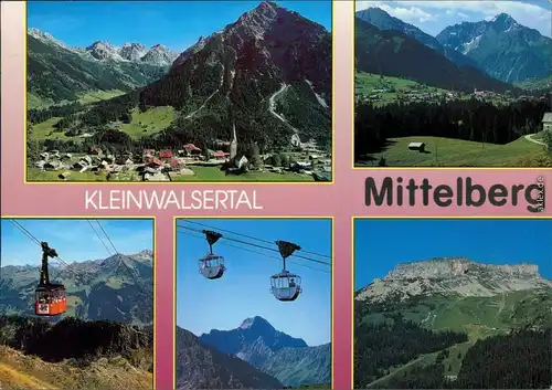 Ansichtskarte Mittelberg Panorama-Ansicht, Seilbahn 1987